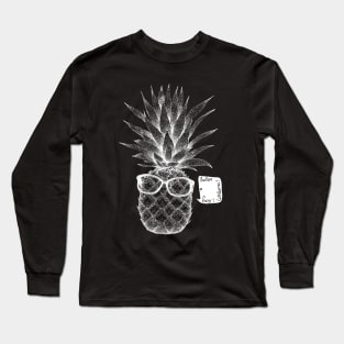 Pineapple Friend - chalkboard, fruit, glasses Long Sleeve T-Shirt